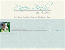 Tablet Screenshot of marionrhoadesphotography.com